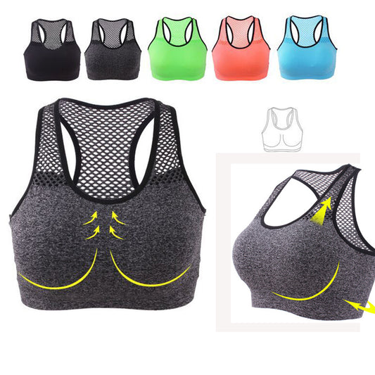 Mesh sports female yoga running quick-drying vest bra