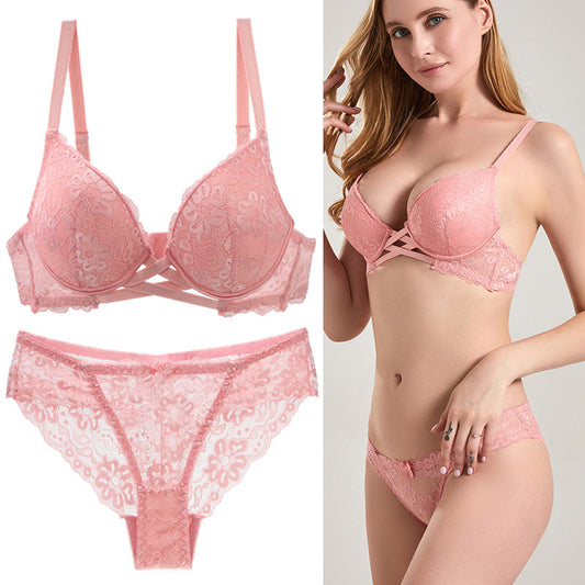 Plus Size Lace Sexy Bra Suit Women's Fashion Best-seller Underwear