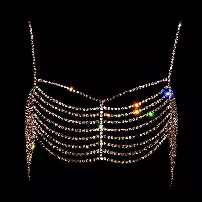 Women's Fashion Rhinestone Bra Body Chain